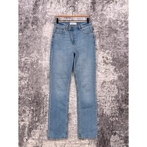 Abercrombie & Fitch Jeans 27 / 4 Womens 90s Slim Straight Cross Button Denim